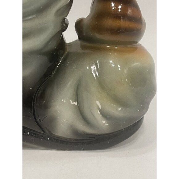 Vintage Ceramaster Tabby Cat on Boot Coin Bank 4.75x5.75x3” Kitten Japanese - Picture 5 of 13